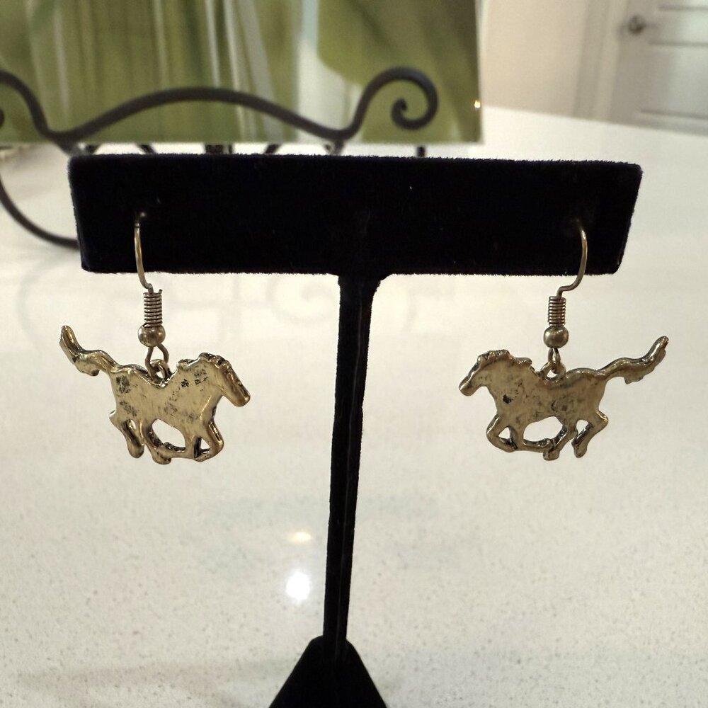Cowgirl Up with Galloping Horse Earrings